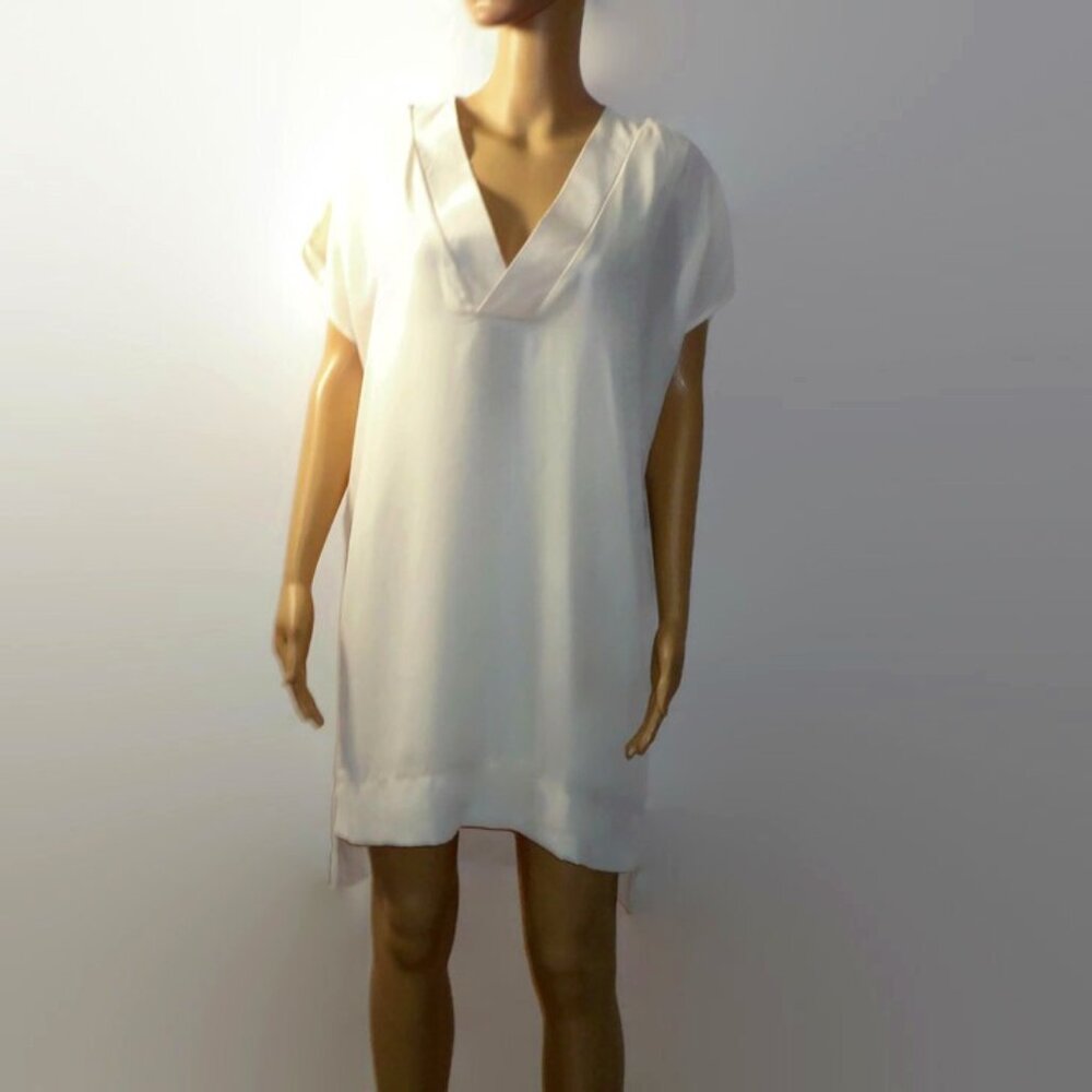 Caramela Ivory/Cream Color Knee Length Sheath Dress, Sz.S